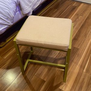 Pink and Gold Vanity Chair